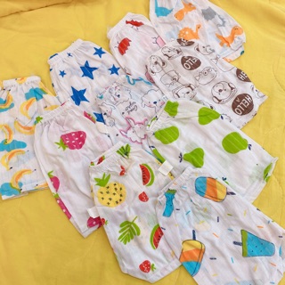 Combo 10c quần chục thông hơi thoáng mát hoạ tiết cute cho bé