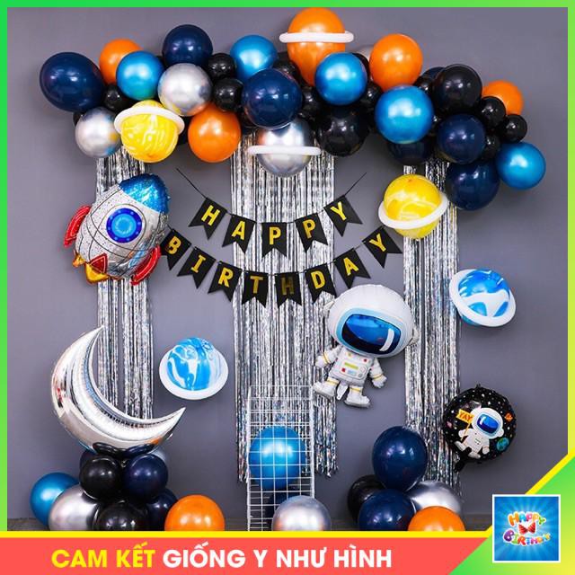 Set bóng phi hành gia trang trí sinh nhật bé trai yêu vũ trụ #TrangTriSinhNhat
