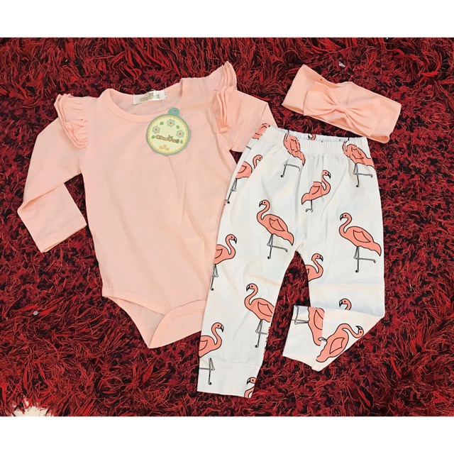 Set bộ 3 chi tiết hạc cho bé 0-6m