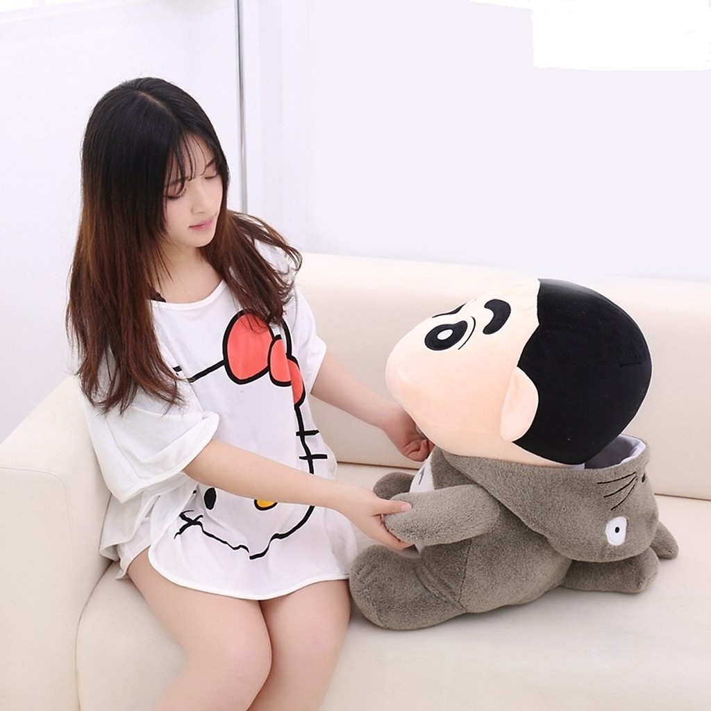 Shin cậu bé bút chì cosplay totoro - Gấu Bông Shin nhồi bông cao cấp 3 size