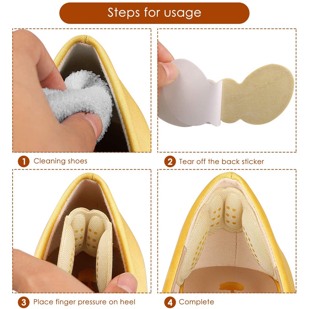 Miếng Lót Gót Giày Chống Trượt Giúp Cải Thiện Tình Trạng Phù Hợp Và Thoải Mái