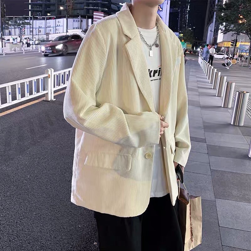 Áo Blazer nam form rộng vải nhung | BigBuy360 - bigbuy360.vn