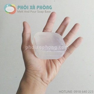 Phôi xà phòng Glycerin Trong Suốt | Clear Glycerin Melt and Pour Soap Base (100gram)