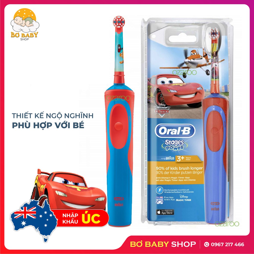 Bàn Chải Máy Đánh Răng Điện Oral-B Stages Power Chính Hãng Cho Trẻ Em, Nhập Khẩu Từ Úc, [ Bảo Hành 6 Tháng ]