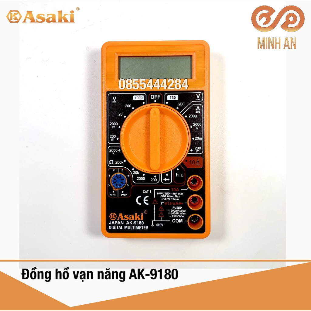 Đồng hồ đo điên vạn năng điện tử ASAKI AK-9180 HVIRITA