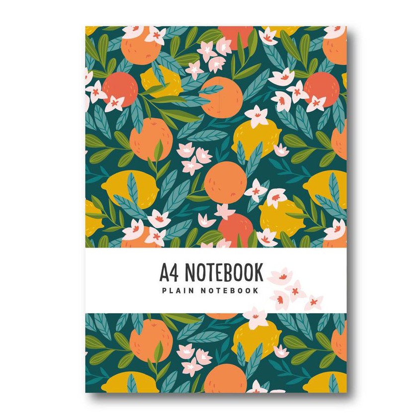 Sổ tay Crabit A4 - Plain Notebook - Fruits Theme