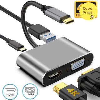 Bộ Chuyển Đổi 4 Trong 1 Từ Type-C Sang Hdmi + Vga