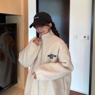 Áo Khoác Lông Unisex Thêu “02” Dày Dặn- 03 Màu Trắng/Đen/Xanh Than