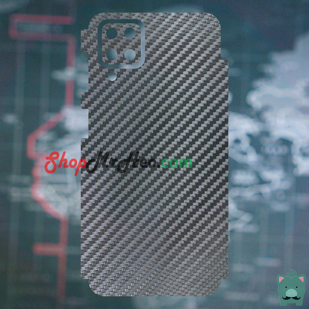 Skin Dán Mặt Sau Lưng Vân Nhôm Samsung Galaxy A12