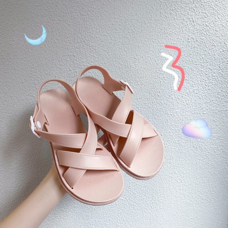 Giày sandal nữ quai chéo cao su dẻo MWC NUSD- 2770