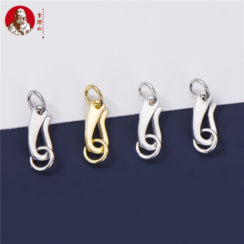 Khóa Cài Vòng Tay / Dây Chuyền Bằng Bạc S925 Đính Ngọc Trai Thủ Công DIY