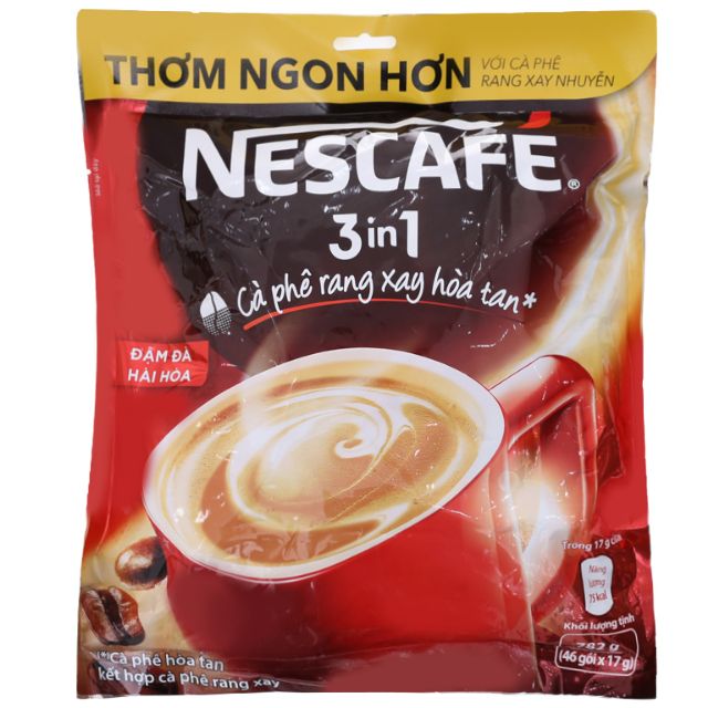 Cà phê sữa NesCafé 3 in 1 đậm đà hài hòa 782g