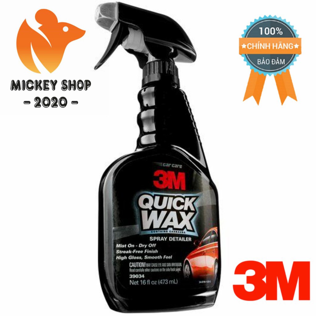 [ CAO CẤP ] Dung Dịch Tăng Độ Bóng Sơn 3M Quick Wax 473ml 39034