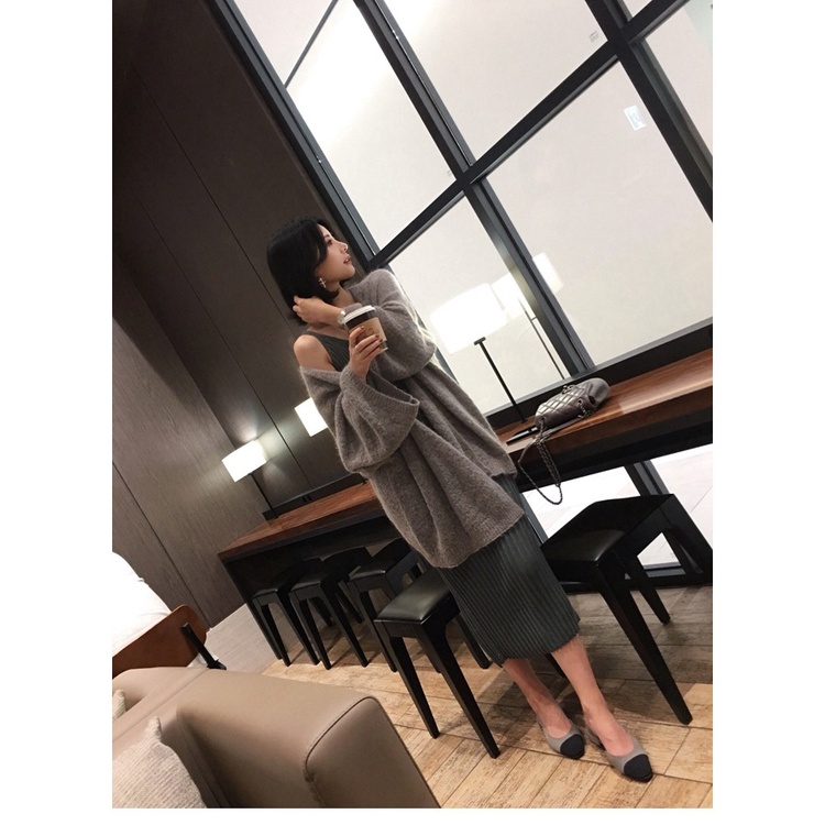 Áo Cardigan Len Mỏng Tay Form Rộng Dáng Dài