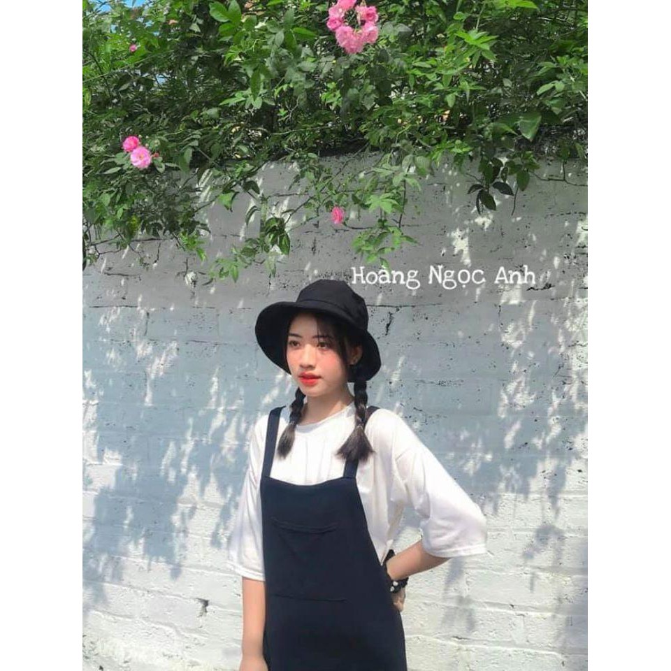 [Mã FAMAYWA2 giảm 10K đơn 50K] ( CÓ ẢNH THẬT ) set váy yếm đen áo thun trơn trắng | BigBuy360 - bigbuy360.vn