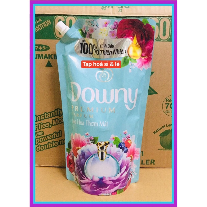 Nước xả vải Downy Đóa hoa thơm mát &amp; ngọt ngào túi 1.35L