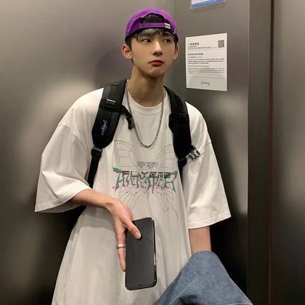 Áo Thun Tay Ngắn Dáng Rộng In Chữ Thời Trang Mùa Hè Cho Nam Size M-5XL