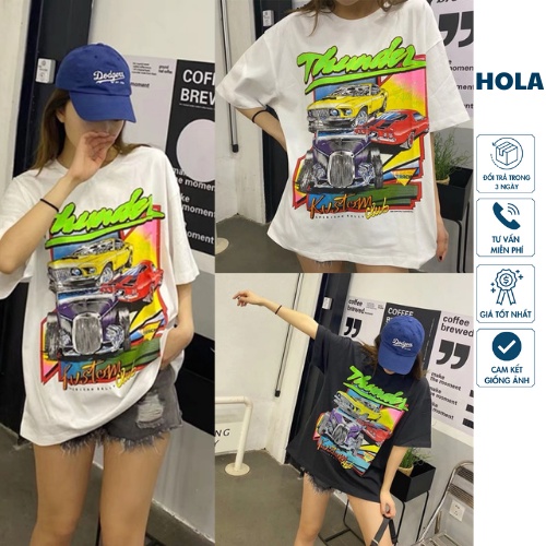 Áo phông nữ 🌸 Áo thun tay lỡ THUMDER unisex form rộng oversize thiết kế cá tính phong cách Hàn Quốc Mylady