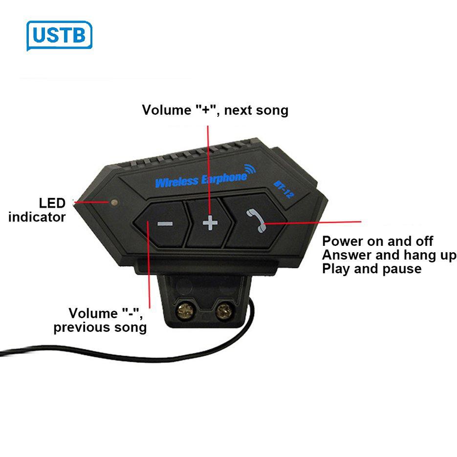 Tai nghe Bluetooth CAD BT12 dùng gắn mũ bảo hiểm đi xe máy tiện dụng