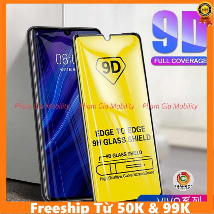 Vivo Y12 Y15 Y17 - Kính cường lực full màn hình 9D độ cứng 9H tiêu chuẩn bảo vệ màn hình tối đa