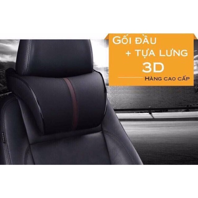 Bộ Đệm Tựa Lưng , Tựa Cổ Cao Su Non 3D Cao Cấp