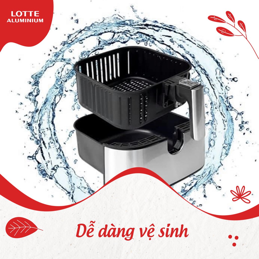 [BẢO HÀNH 1 NĂM] Nồi chiên không dầu Lotte 5,5 lít model LTS - AF5SM NHẬP KHẨU NGUYÊN CHIẾC Mẫu mới tặng kèm sách nấu ăn