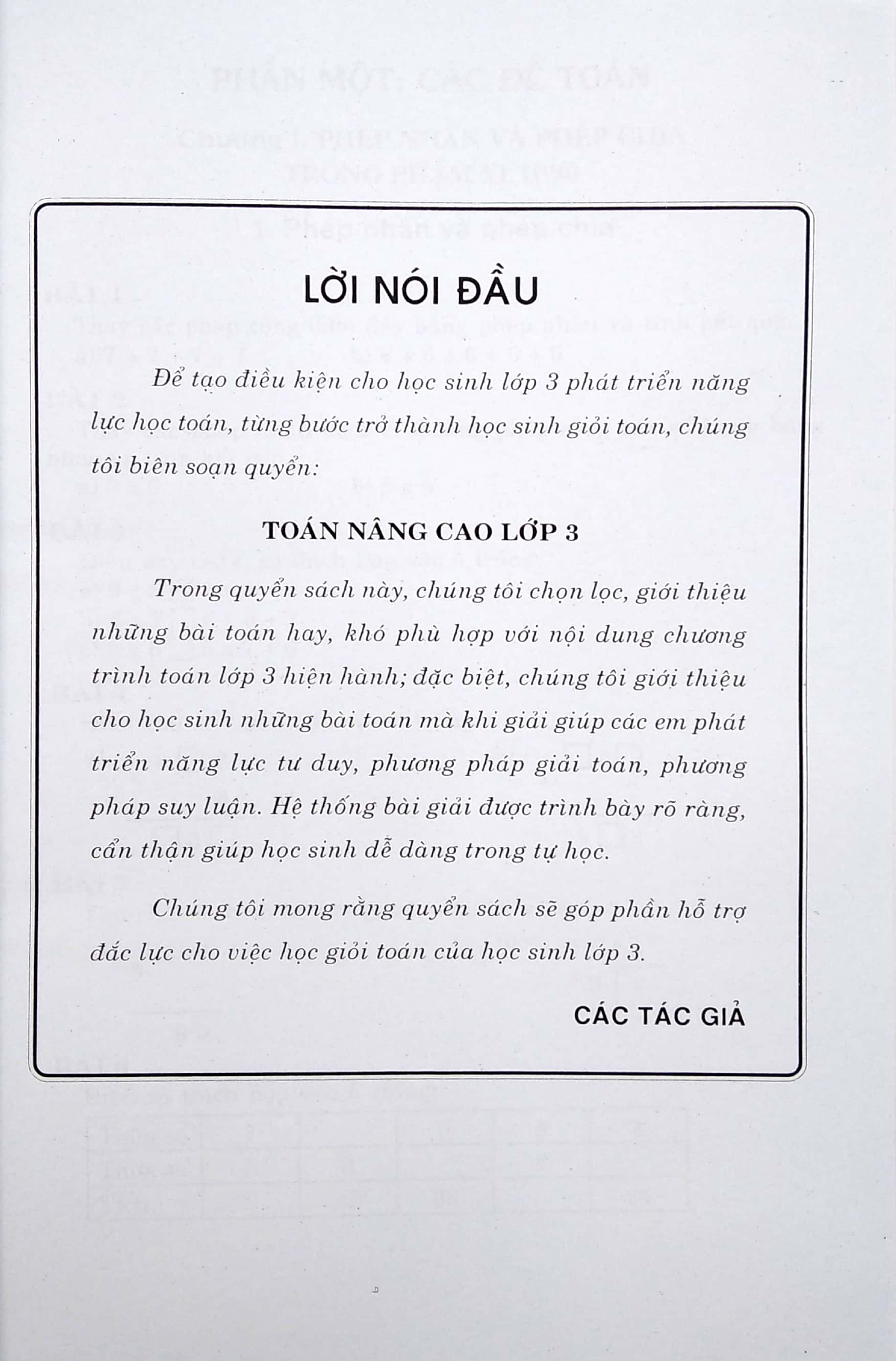 Sách Toán Nâng Cao Lớp 3