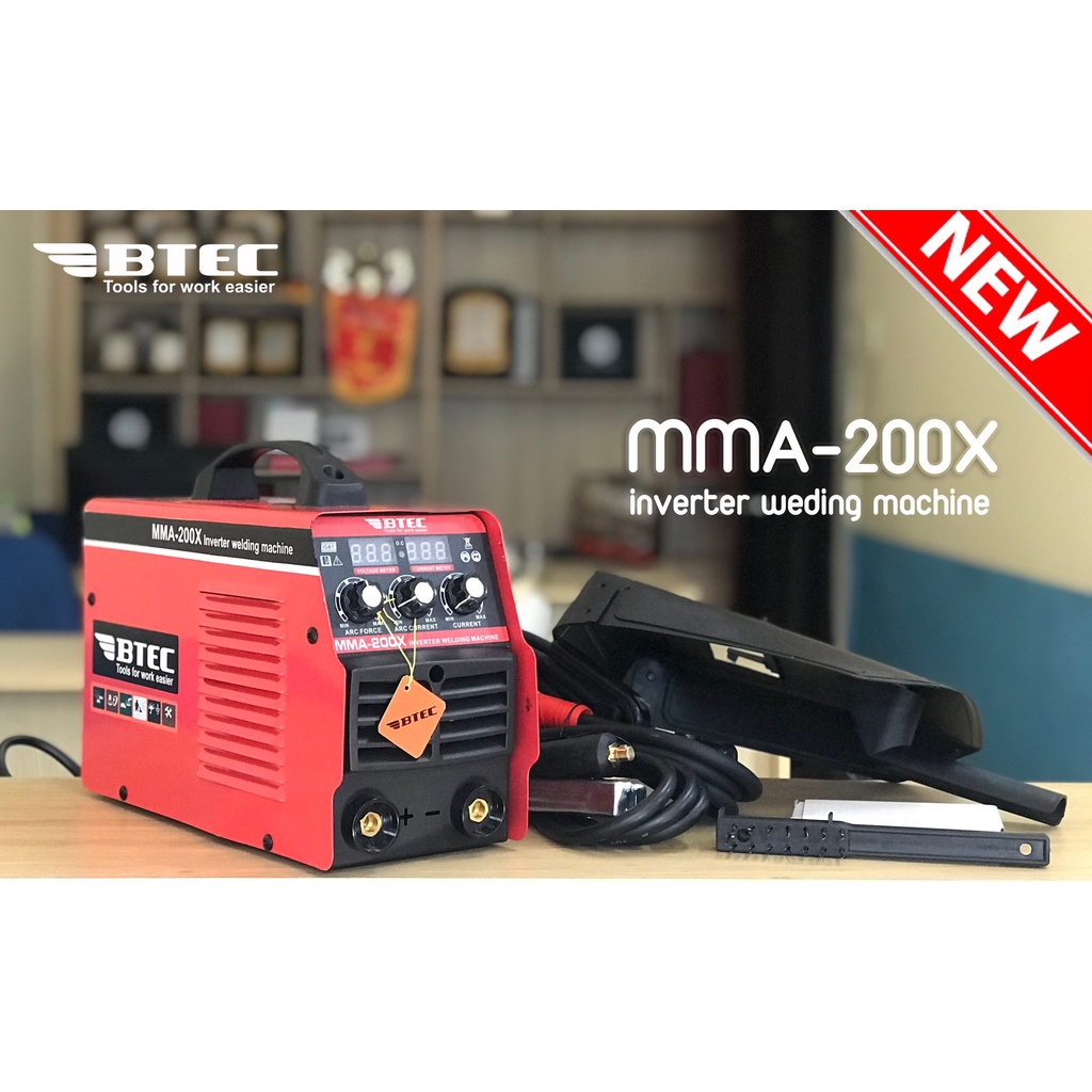 Máy hàn 𝗜𝗻𝘃𝗲𝗿𝘁𝗲𝗿 𝗠𝗠𝗔-𝟮𝟬𝟬𝗫 2 núm chỉnh dòng hàn  Tặng đủ phụ kiện dây hàn , dây mass  - Hàng chính hãng