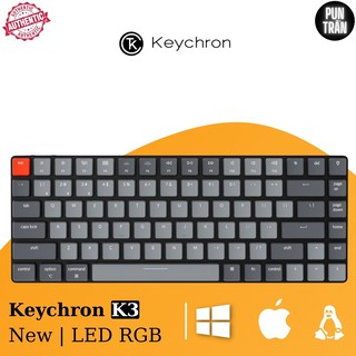Bàn phím cơ Keychron K3 RGB (K3V2) Switch Quang học Bản nhôm thumbnail