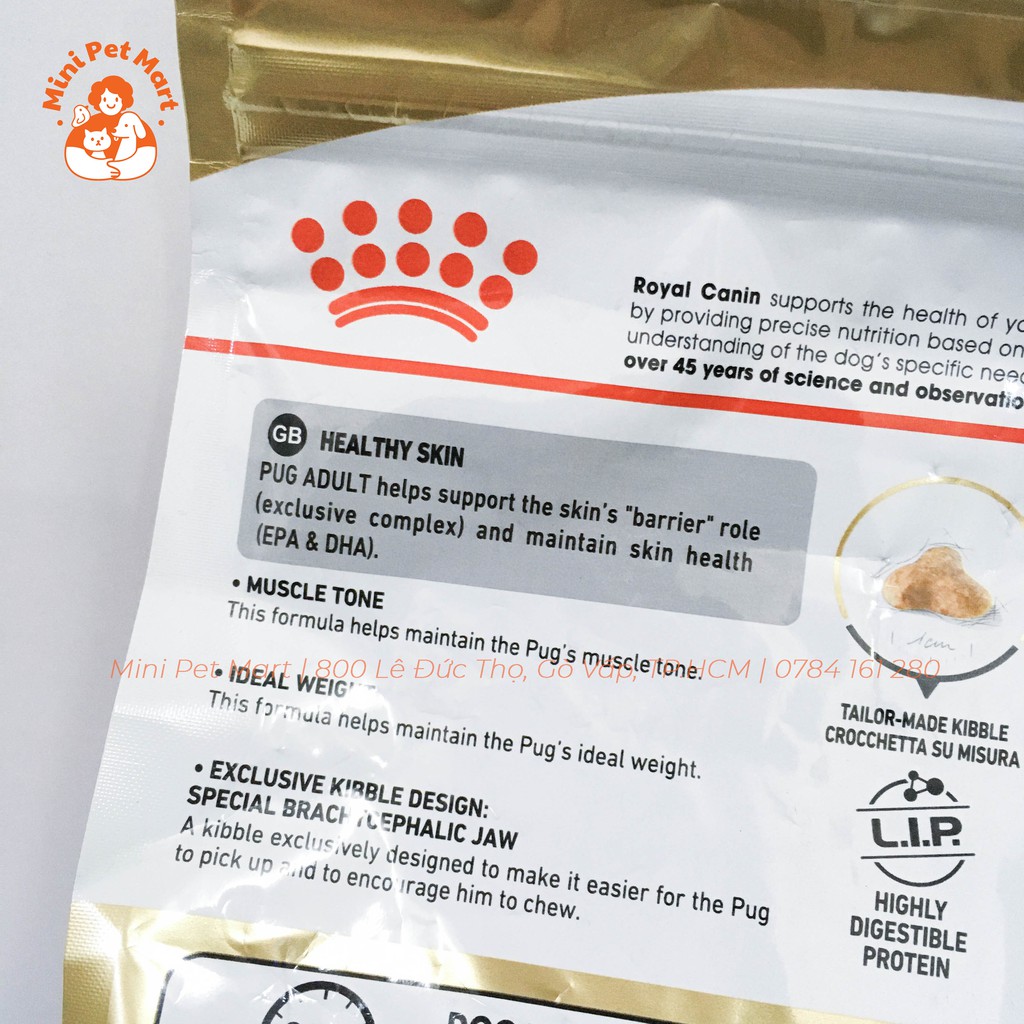 [1,5kg] Thức ăn hạt cho chó Pug ROYAL CANIN