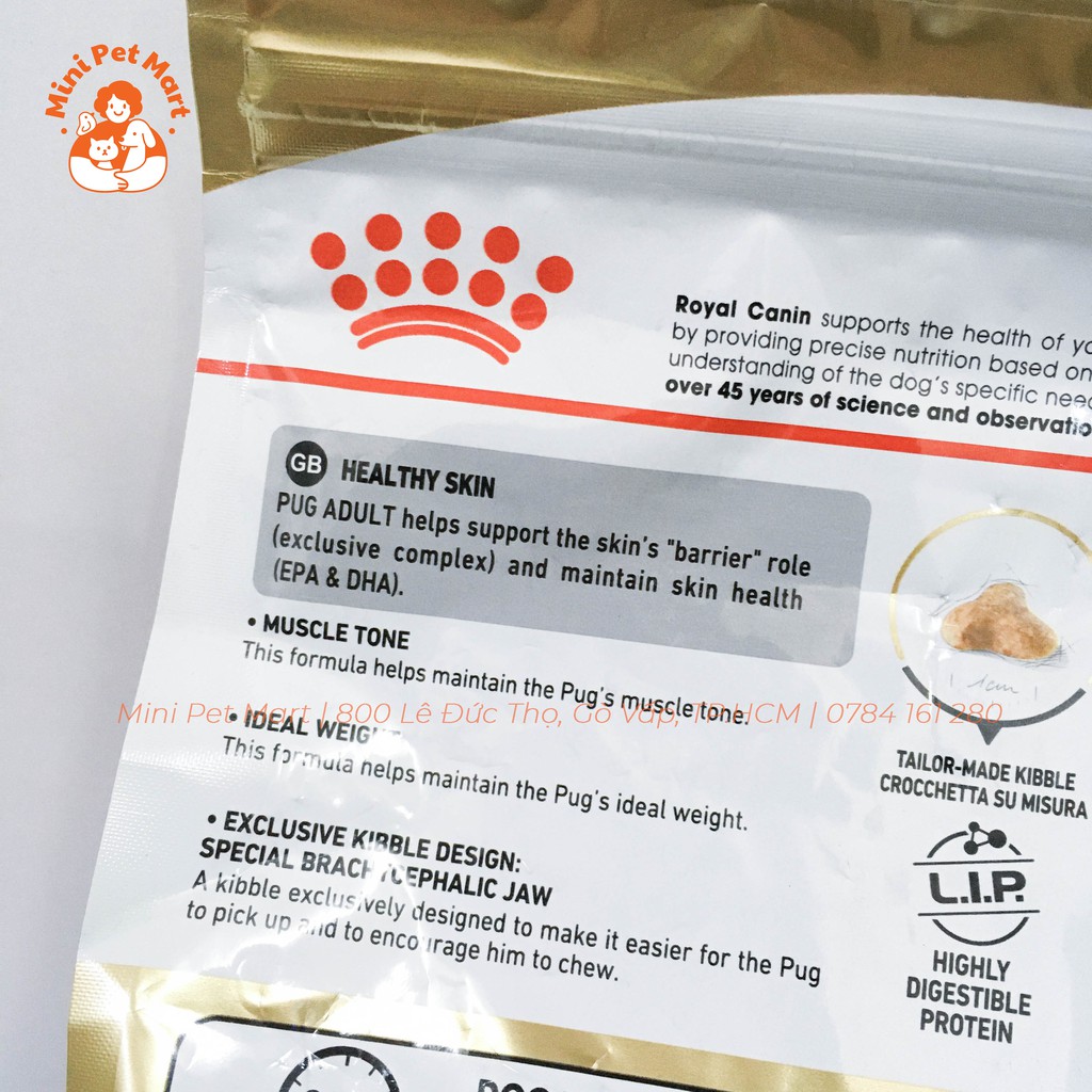 [1,5kg] Thức ăn hạt cho chó Pug ROYAL CANIN