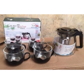 Bộ bình trà thủy tinh có lọc inox