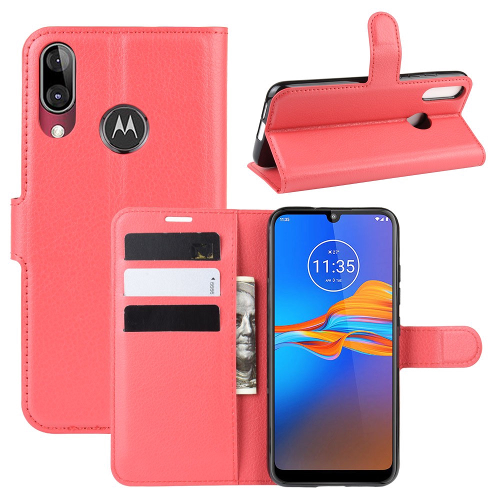 Bao Da Nắp Gập Từ Tính Phong Cách Vintage Kèm Giá Đỡ Cho Motorola Moto E4 E5 E6 Plus Moto E5 Play Go