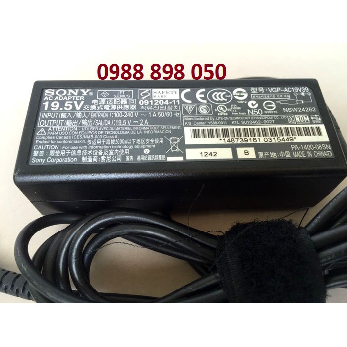 Sạc laptop sony 19.5v 2a bản gốc