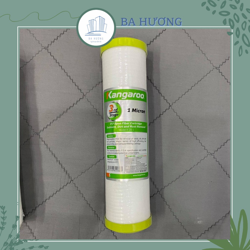 Bộ 3 lõi lọc nước kangaroo số 1,2,3 CHÍNH HÃNG 100%