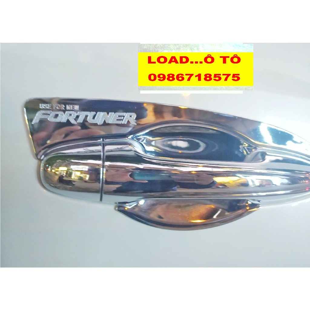 Ốp Tay Hõm Cửa Toyota Fortuner 2022-2017 Nhựa ABS Mạ Crom Cao Cấp, Có Sẵn Keo Dán 3M