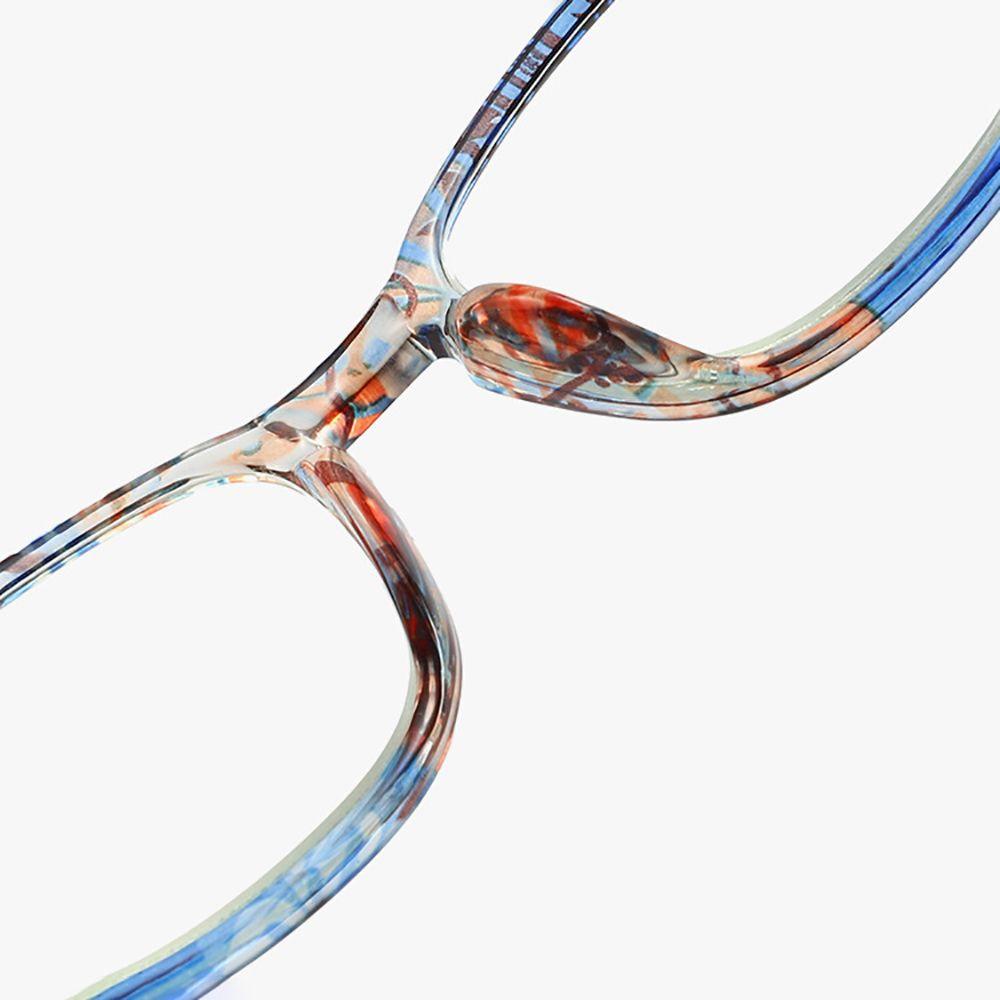 Kính Đọc Sách Gọng Vuông Bằng Nhựa Resin Chống Bức Xạ Ánh Sáng Xanh Thoải Mái Phong Cách Retro Cho Nữ