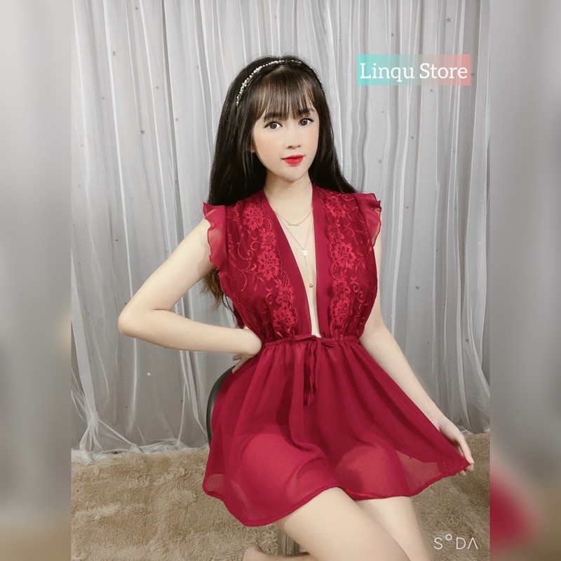 Váy ngủ sexy - Váy ngủ sexy nữ kèm quần voan tơ freesize dưới 60kg | BigBuy360 - bigbuy360.vn