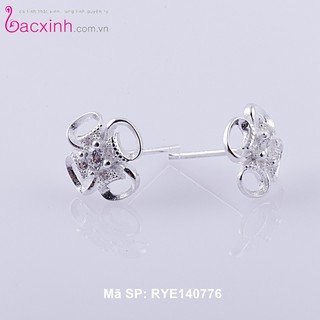 Bông tai bạc Ý 925 Bạc Xinh -Cỏ bốn lá may mắn RYE140776