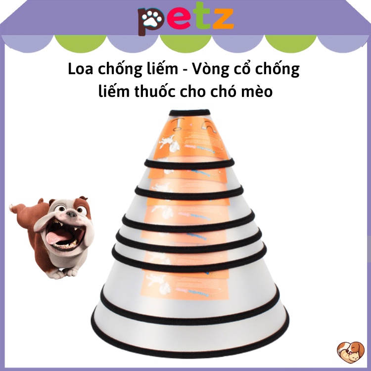 Loa chống liếm thuốc cho chó mèo PETZ Vòng đeo cổ chống cắn bậy cho thú cưng