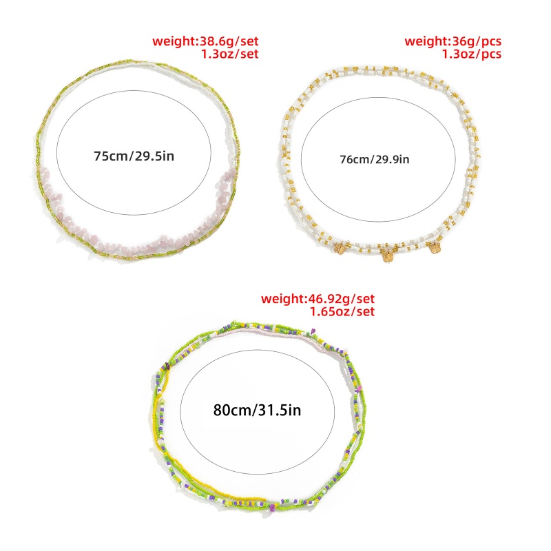 Dây Chuyền Đeo Hông Nhiều Lớp Đính Ngọc Trai Lấp Lánh