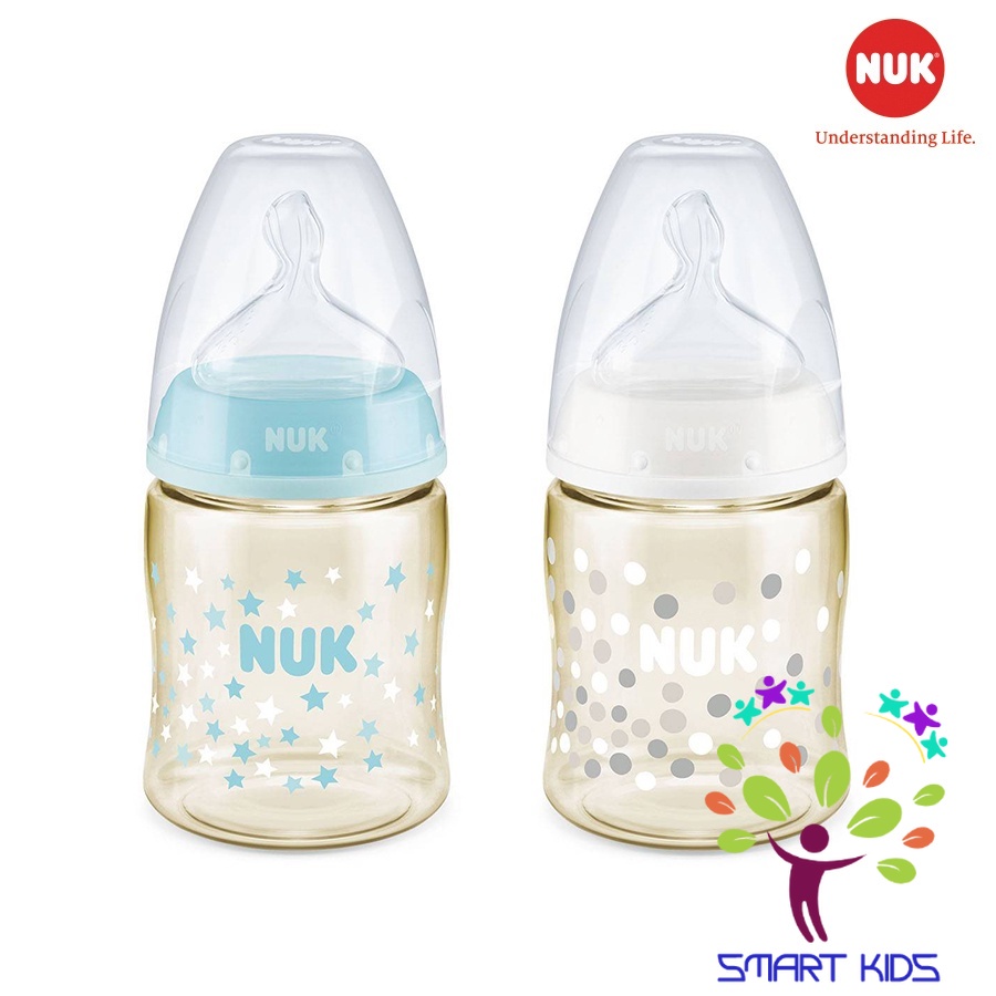 Bình sữa cảm biến nhiệt NUK nhựa PPSU 150ml, 300ml