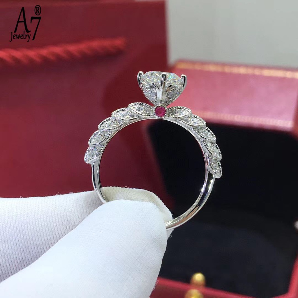 Nhẫn bạch kim Pt950 sang trọng thanh lịch cho nữ