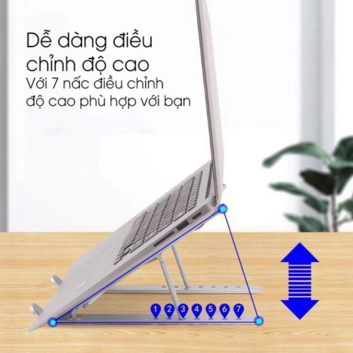 Giá Đỡ Laptop Kim Loại [Freeship] Giá Kê Hợp Kim Nhôm Giúp Tản Nhiệt Chỉnh Độ Cao Cho Laptop, Macbook, Surface | BigBuy360 - bigbuy360.vn