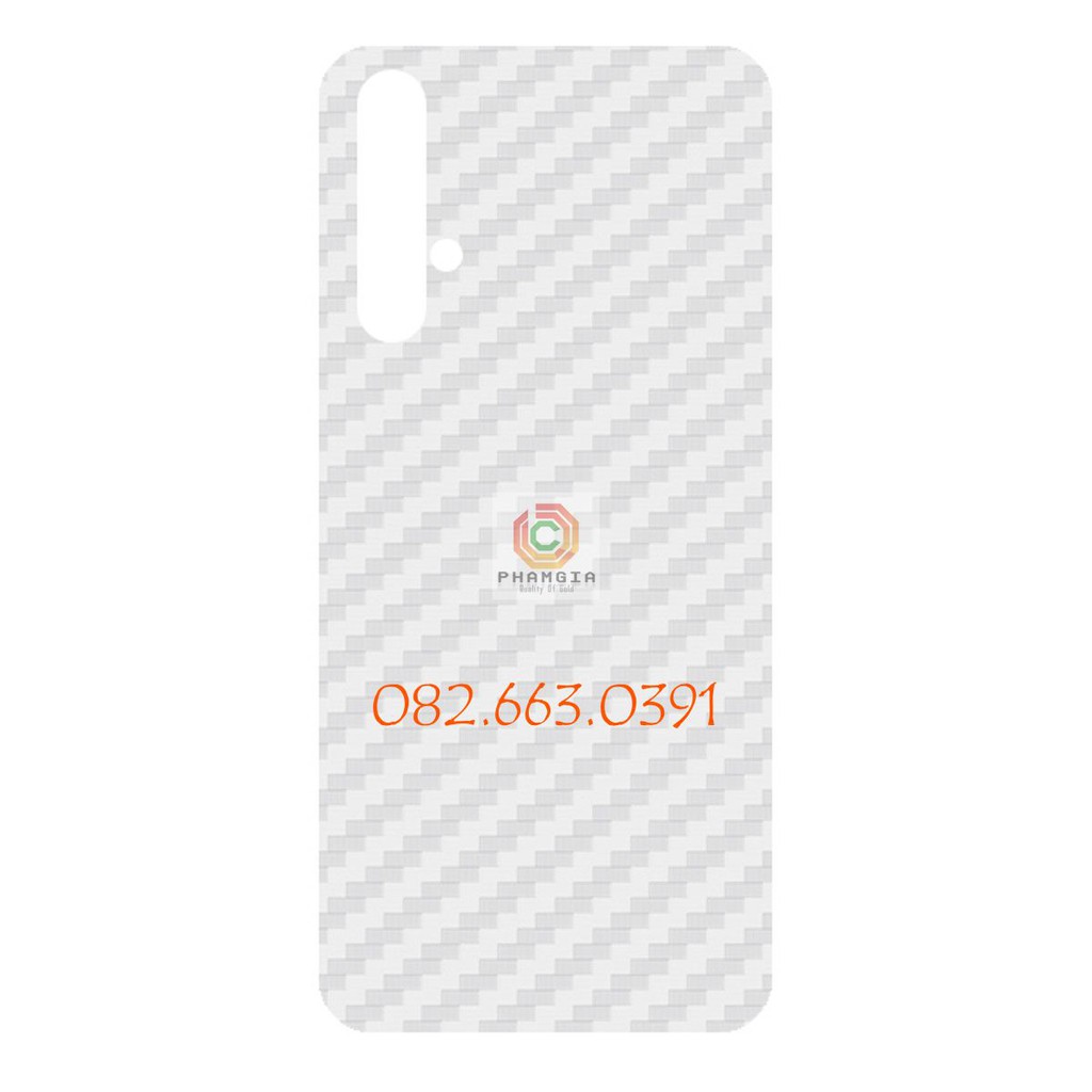 Miếng dán mặt lưng skin carbon Huawei Nova 5T