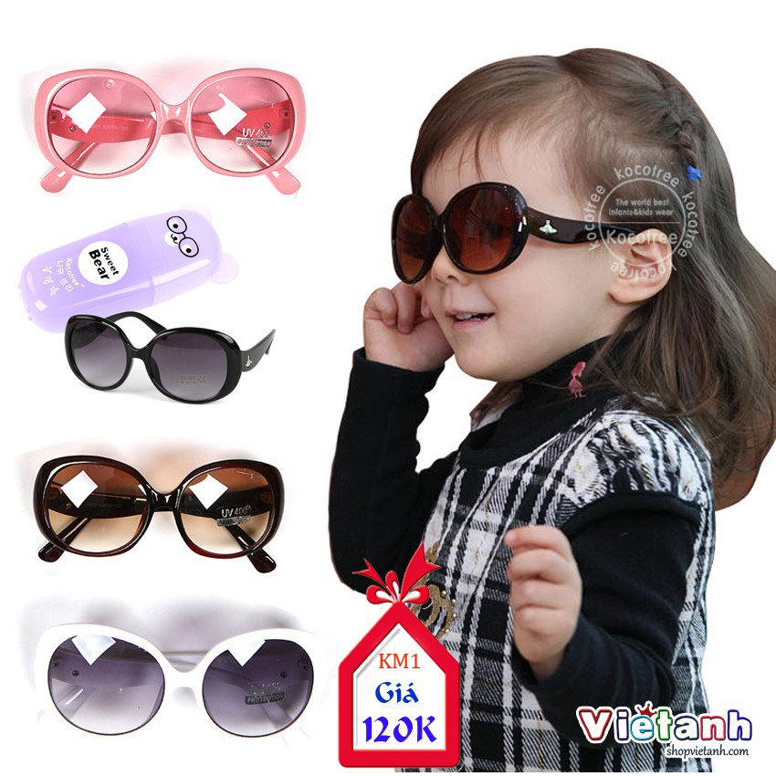 Kính trẻ em thời trang style Hàn Quốc, kính cho bé chính hãng KOCOTREE KM 1