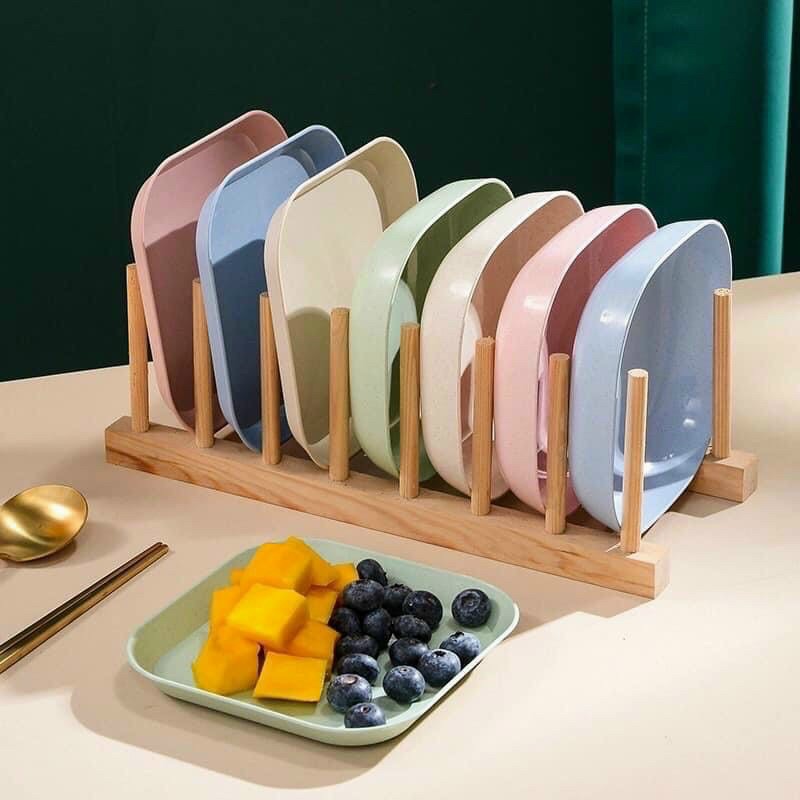 SET 8 CHIẾC ĐĨA LÚA MẠCH MẪU MỚI TONE MÀU PASTEL NGỌT NGÀO /COMBO 8C ĐĨA LÚA MẠCH