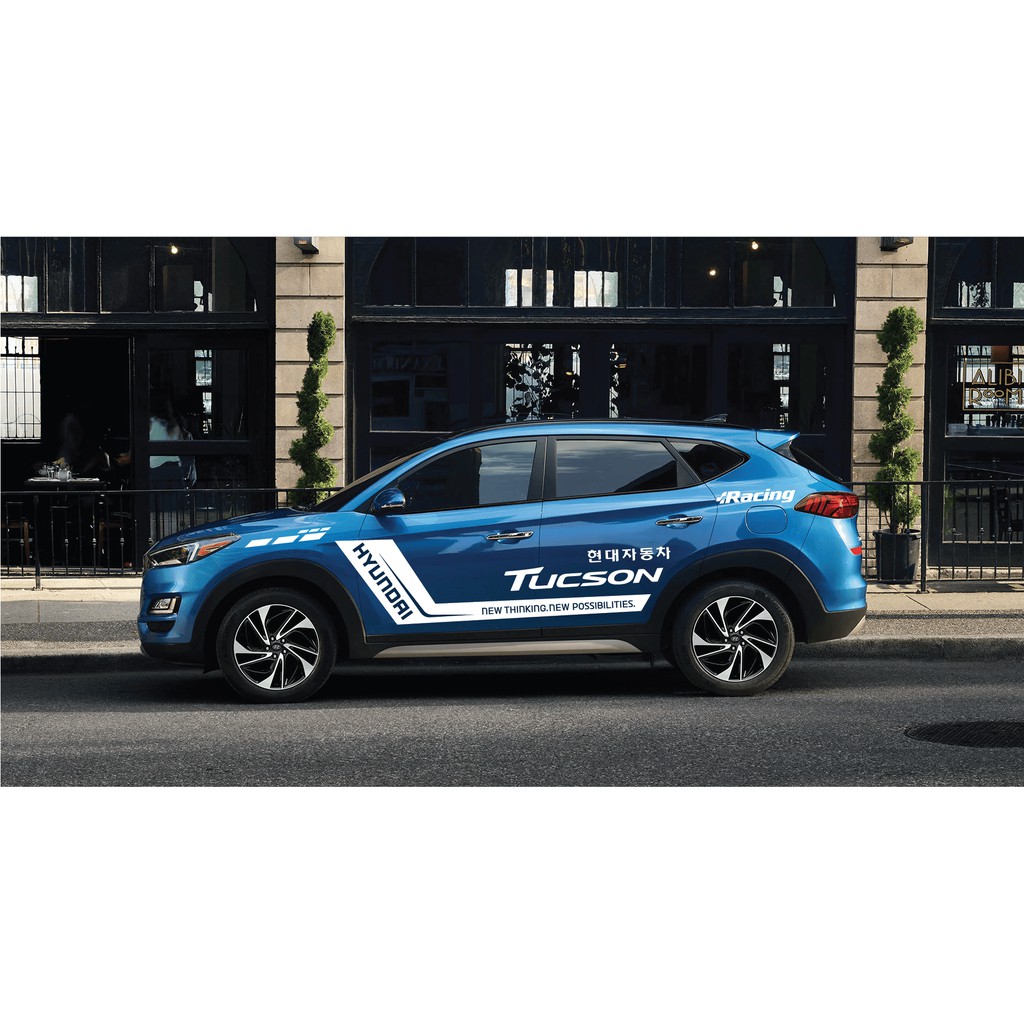 Tem xe Tucson phong cách thể thao- decal tucson