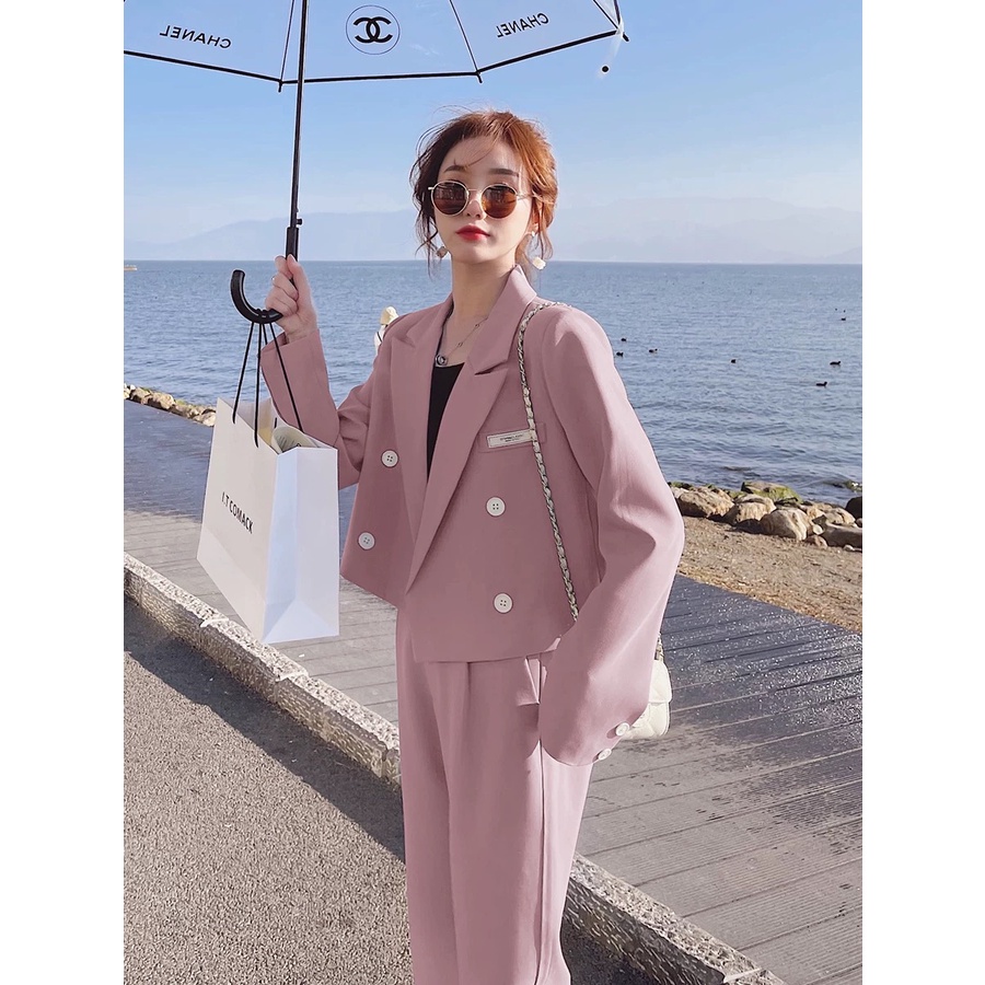 Set áo vest blazer kèm quần dài HB thiết kế thanh lịch cá tính, đủ size S088 | WebRaoVat - webraovat.net.vn