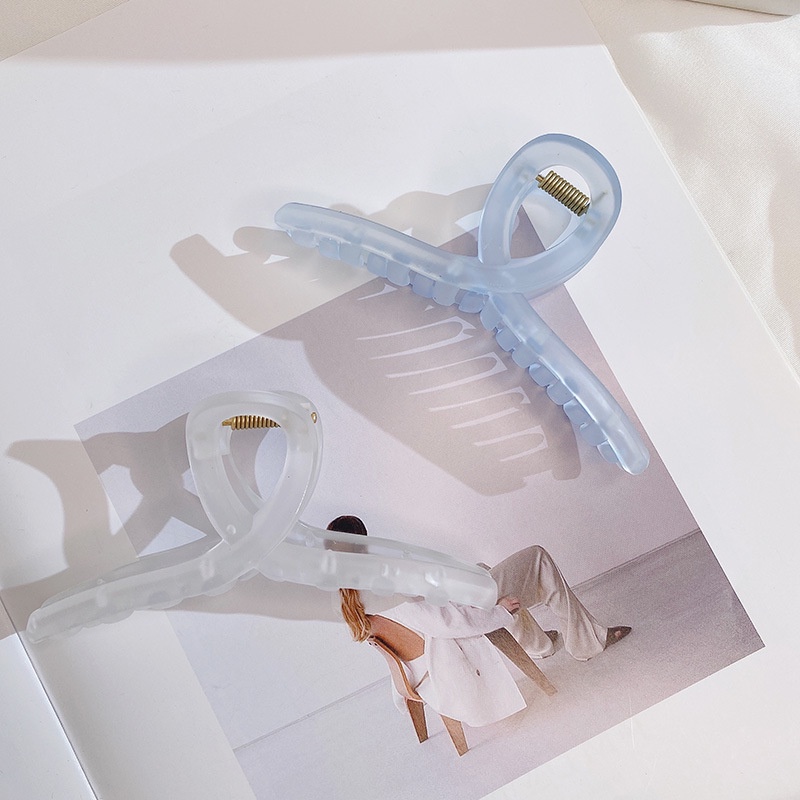 Phù Hợp Kẹp Tóc Càng Cua Bằng Acrylic Nhám Loại Lớn Phong Cách Hàn Quốc
